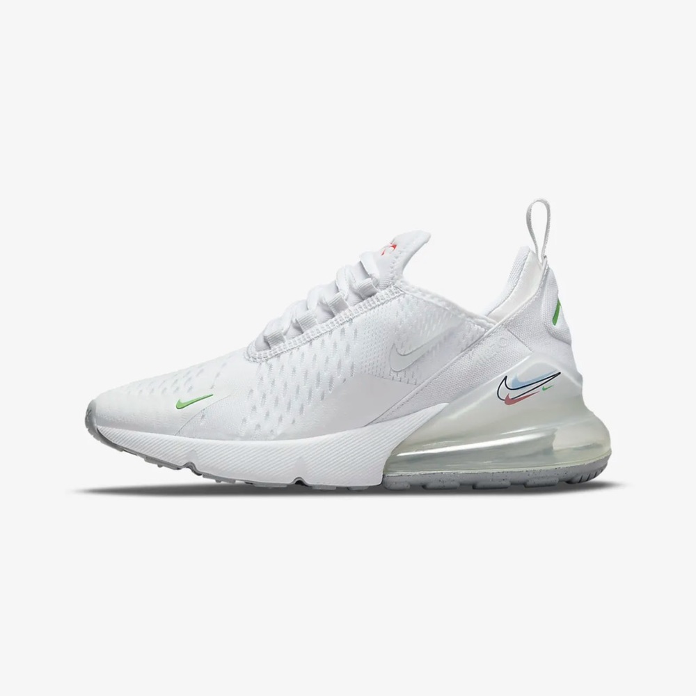 Nike air max 270 sneakers - all white youth 6 1/2 -= women’s 8 1/2